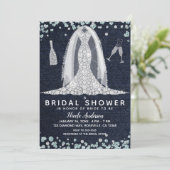 Denim & Diamonds Wedding Dress Vrijgezellenfeest G Kaart (Staand voorkant)