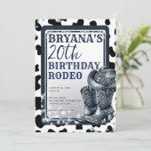 Denim & Diamonds Western Glam Cowgirl Boots Pet Kaart (Staand voorkant)