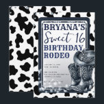 Denim & Diamonds Western Glam Cowgirl Sweet 16 Kaart<br><div class="desc">Pas op elke manier aan die je wilt.</div>
