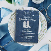 Denim Diamonds Witte laarzen Lichten Bachelorette Kaart