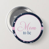 Denim & Diamonds Wordt Moeder Ronde Button 7,6 Cm (Voorkant /achterkant)