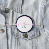 Denim & Diamonds Wordt Moeder Ronde Button 7,6 Cm (In situ)