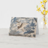 Denim Dolphins Blank Wenskaart Kaart (Gele Bloem)