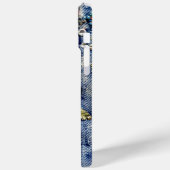 Denim Dreamland bloeien: Rhinestone-Enhanced Blue Case-Mate iPhone Case (Achterkant / Links)