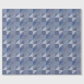 Denim driehoek Patchwork  textuur. Cadeaupapier (Vlak)