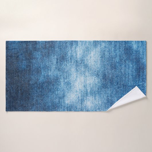 Denim droeg een weefselstructuur voor de achtergro badhanddoek (Badhanddoek)