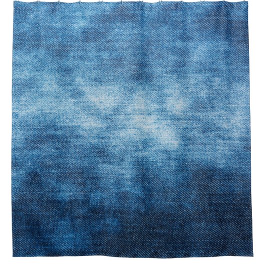 Denim droeg een weefselstructuur voor de achtergro douchegordijn (Voorkant)