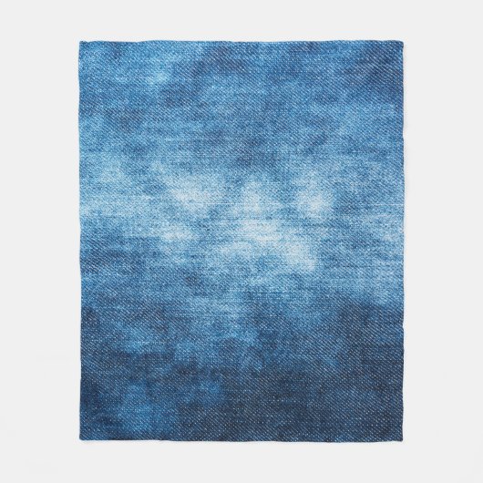 Denim droeg een weefselstructuur voor de achtergro fleece deken (Voorkant)