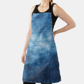 Denim droeg een weefselstructuur voor de achtergro schort (Insitu)