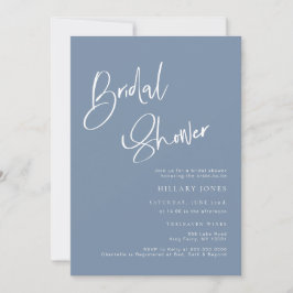 Denim/Dusty Blue Bohemian Bridal Shower Kaart