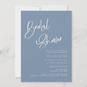 Denim/Dusty Blue Bohemian Bridal Shower Kaart
