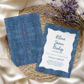 Denim Een Blauwe Jean Baby Shower Kaart