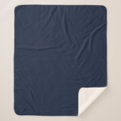Denim effen kleur sherpa deken (Voorkant)