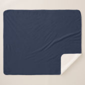 Denim effen kleur sherpa deken (Voorkant (horizontaal))