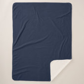 Denim effen kleur sherpa deken (Voorkant)