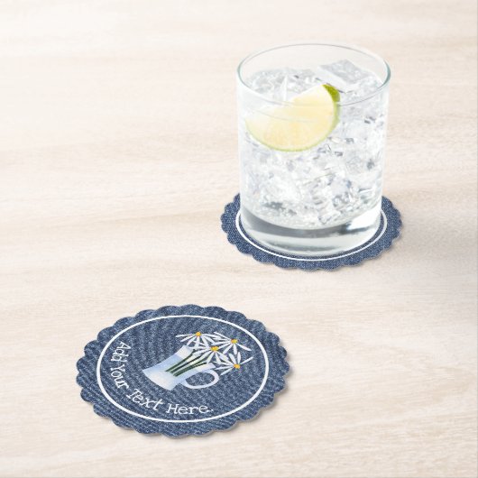 Denim en Daisys Kartonnen Onderzetters (Insitu)