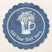 Denim en Daisys Kartonnen Onderzetters (Voorkant)
