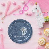 Denim en Daisys Papieren Bordje (Feest)