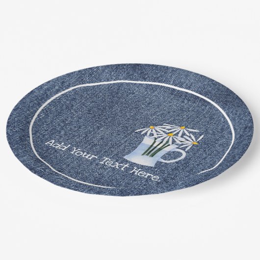 Denim en Daisys Papieren Bordje (Gekanteld)