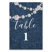 denim en diamant , tafelkaart kaart (Achterkant)