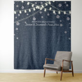 Denim en diamanten achtergrond wandkleed (In situ)