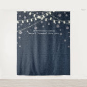 Denim en diamanten achtergrond wandkleed (Voorkant)