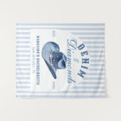 Denim en Diamanten Bachelorette Achtergrond Cowgir Wandkleed (Voorkant (horizontaal))