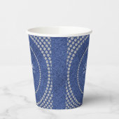 Denim en diamanten Blauwe jeans Bling verjaardagsf Papieren Bekers (Links)