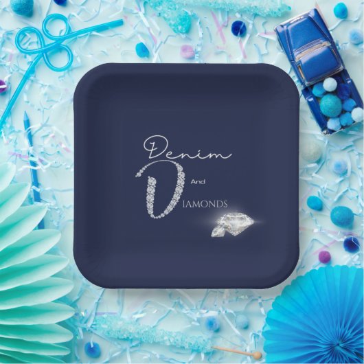 Denim en diamanten bord (Feest)