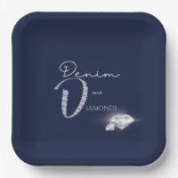 Denim en diamanten bord