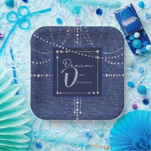 Denim en diamanten bord (Feest)