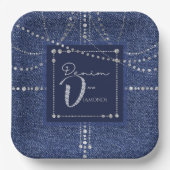 Denim en diamanten bord (Voorkant)