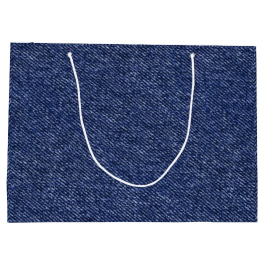 Denim en diamanten bruidskaarttas groot cadeauzakje (Achterkant)