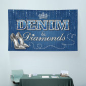 Denim en diamanten feestje  spandoek (Beurs)