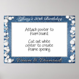 Denim en Diamanten Fotocabine Frame Prop Poster