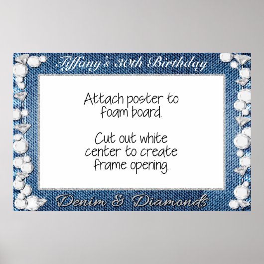 Denim en Diamanten Fotohokje Frame Prop Poster (Voorkant)