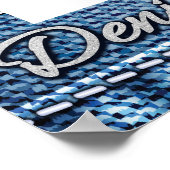Denim en Diamanten Fotohokje Frame Prop Poster (Hoek)