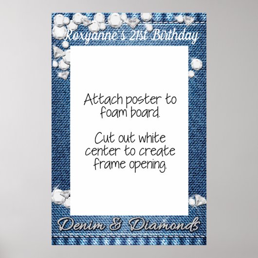 Denim en Diamanten Fotohokje Frame Prop Poster (Voorkant)