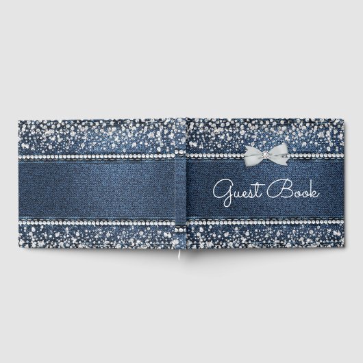 Denim en diamanten gastenboek (Volledig)