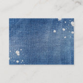 Denim en Diamanten Luierspel Envelop Kaart (Achterkant)