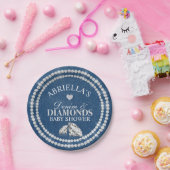 Denim en Diamanten Papieren Bordje (Feest)