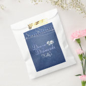 Denim en diamanten partij, aangepaste partij tasse bedankzakje (Gezegeld)