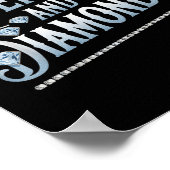 Denim en diamanten trendy Mode stijl Poster (Hoek)