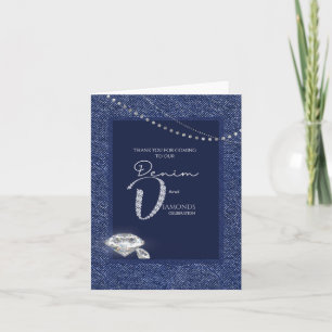 Denim en diamanten uitnodiging