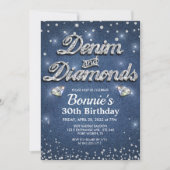 Denim en Diamanten Verjaardag Kaart (Voorkant)