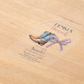 Denim en Diamond Disco Party Bachelorette Weekend Acryl Uitnodigingen (Laagn)