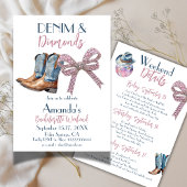 Denim en Diamond Disco Party Bachelorette Weekend Kaart