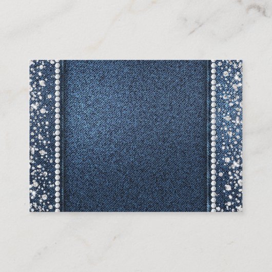 Denim en Diamond Luier Raffle Tickets Informatiekaartje (Achterkant)