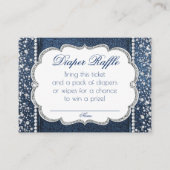 Denim en Diamond Luier Raffle Tickets Informatiekaartje (Voorkant)