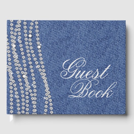 Denim en Diamond Verjaardagsfeestje Gastenboek (Voorkant)